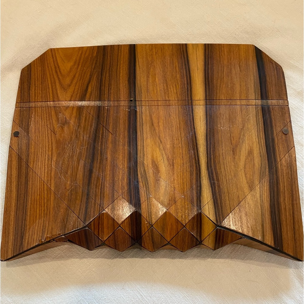TESLER+MENDELOVITCH HANDMADE WOODEN CLUTCH - Picture 2 of 11